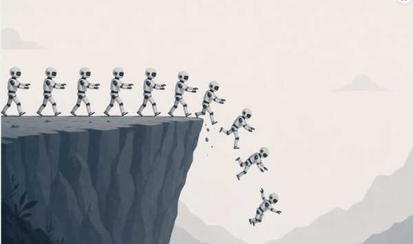 Opinion convergence plus automated execution equals cascading sell-off